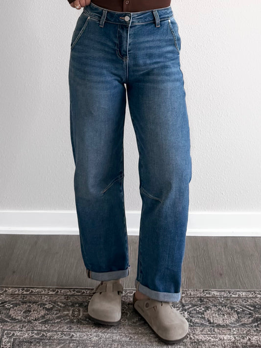 Blaire High Rise Barrel Jean