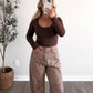 Essential Scoop Neck Top / Brown