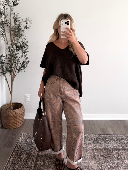 Everyday Favorite Knit Top / Espresso (Restocking 7.27)