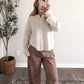 Augie Knit Button Cardigan / Cream (Restocking Mid August)