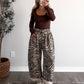 Zebra On Repeat Lounge Barrel Pant (Restocking Early Oct)