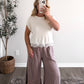 Welcome Back Lace Hem Top / Ivory