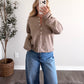 Augie Knit Button Cardigan / Beige (Restocking Mid August)