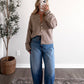 Augie Knit Button Cardigan / Beige (Restocking Mid August)