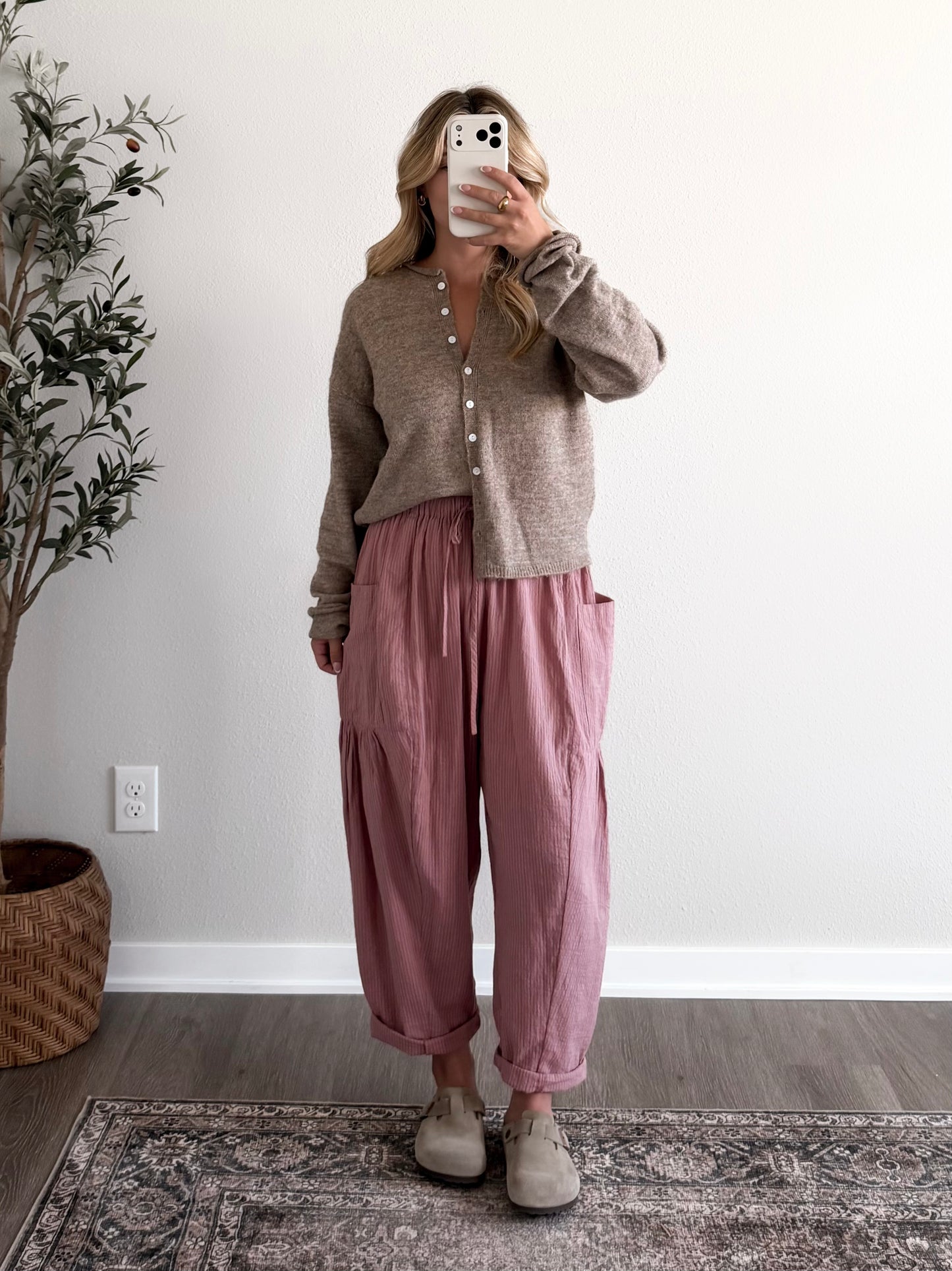 Solstice Striped Barrel Pant