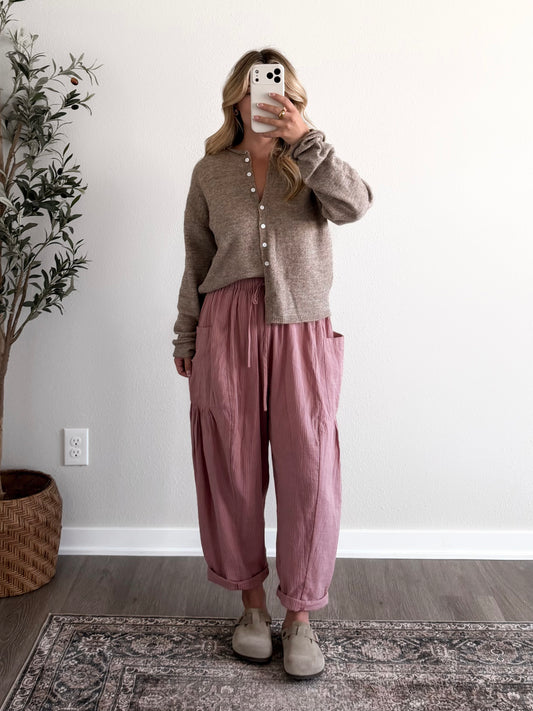 Solstice Striped Barrel Pant