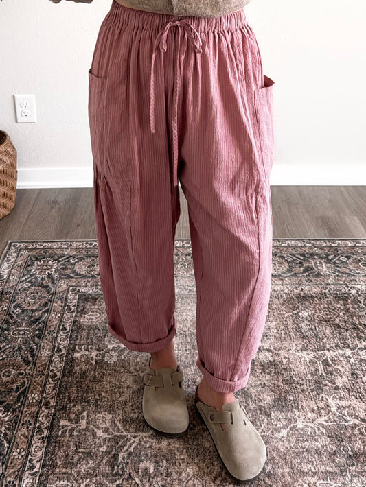 Solstice Striped Barrel Pant