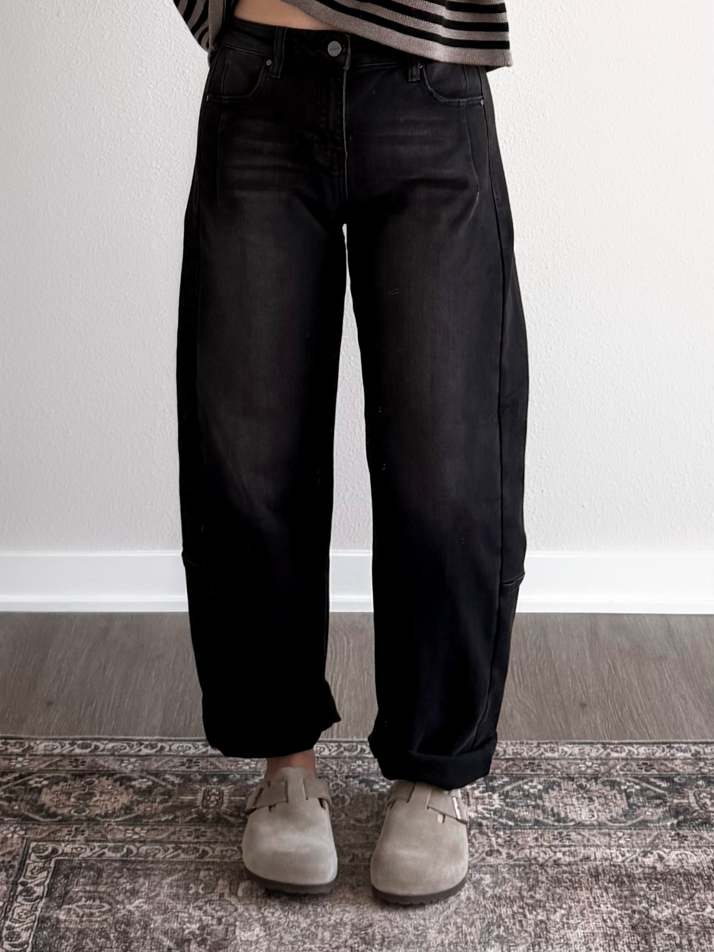 Raven High Rise Barrel Jean
