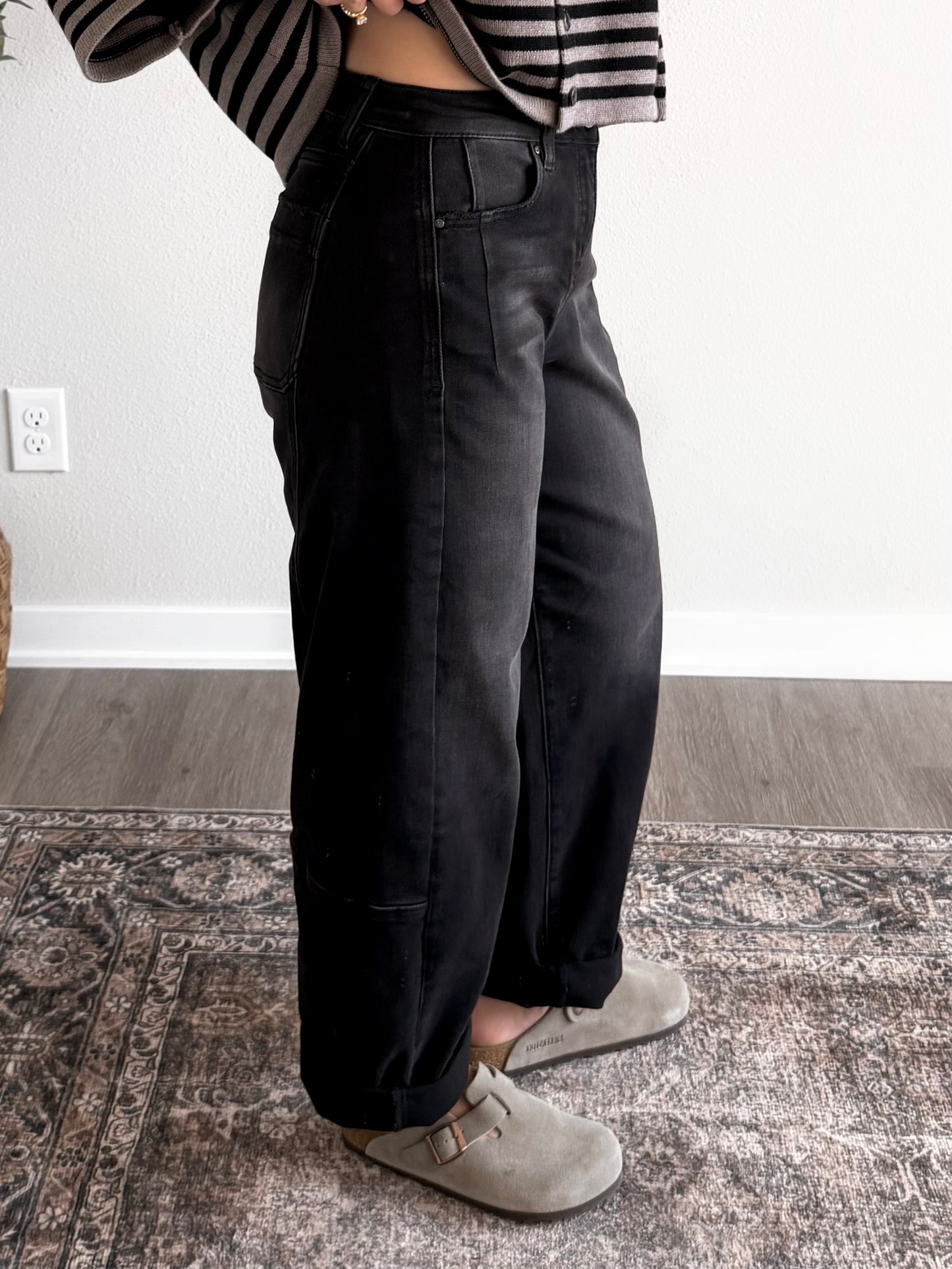 Raven High Rise Barrel Jean