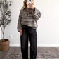 Fall Break Stripe Henley Sweater