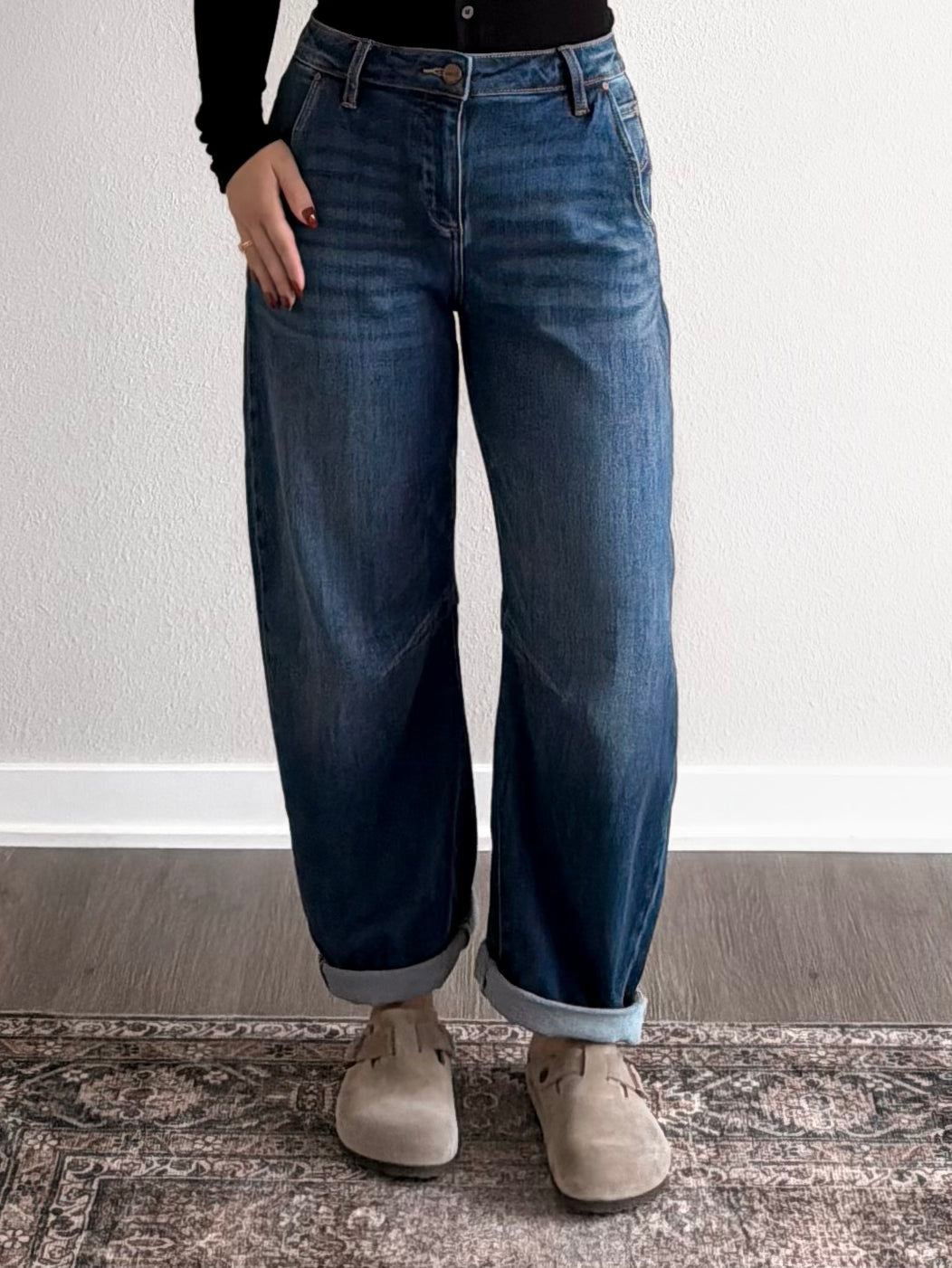 Jovie High Rise Barrel Jean