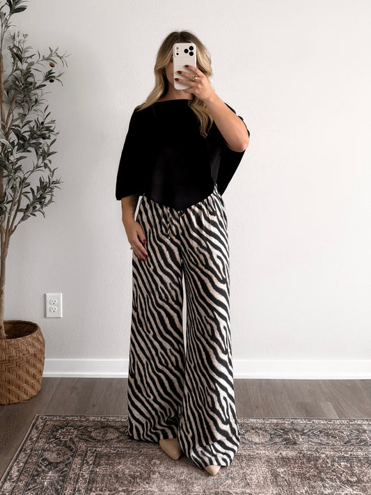 Zebra Era Wide Leg Pants