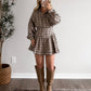 Northern Plaid Button Dress