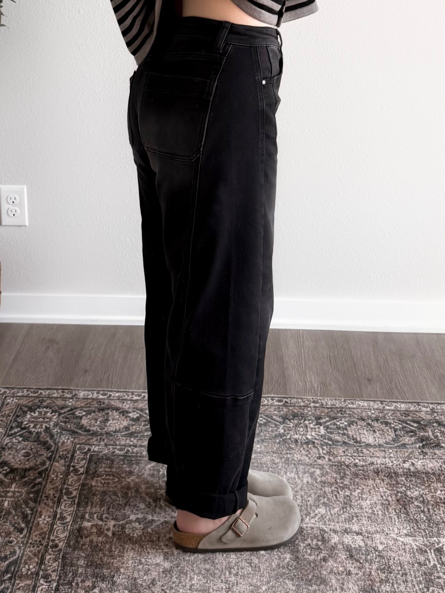 Raven High Rise Barrel Jean
