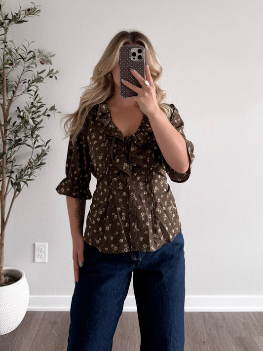 Farmhouse Floral Blouse