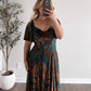 Gilded Ember Velvet Maxi Dress