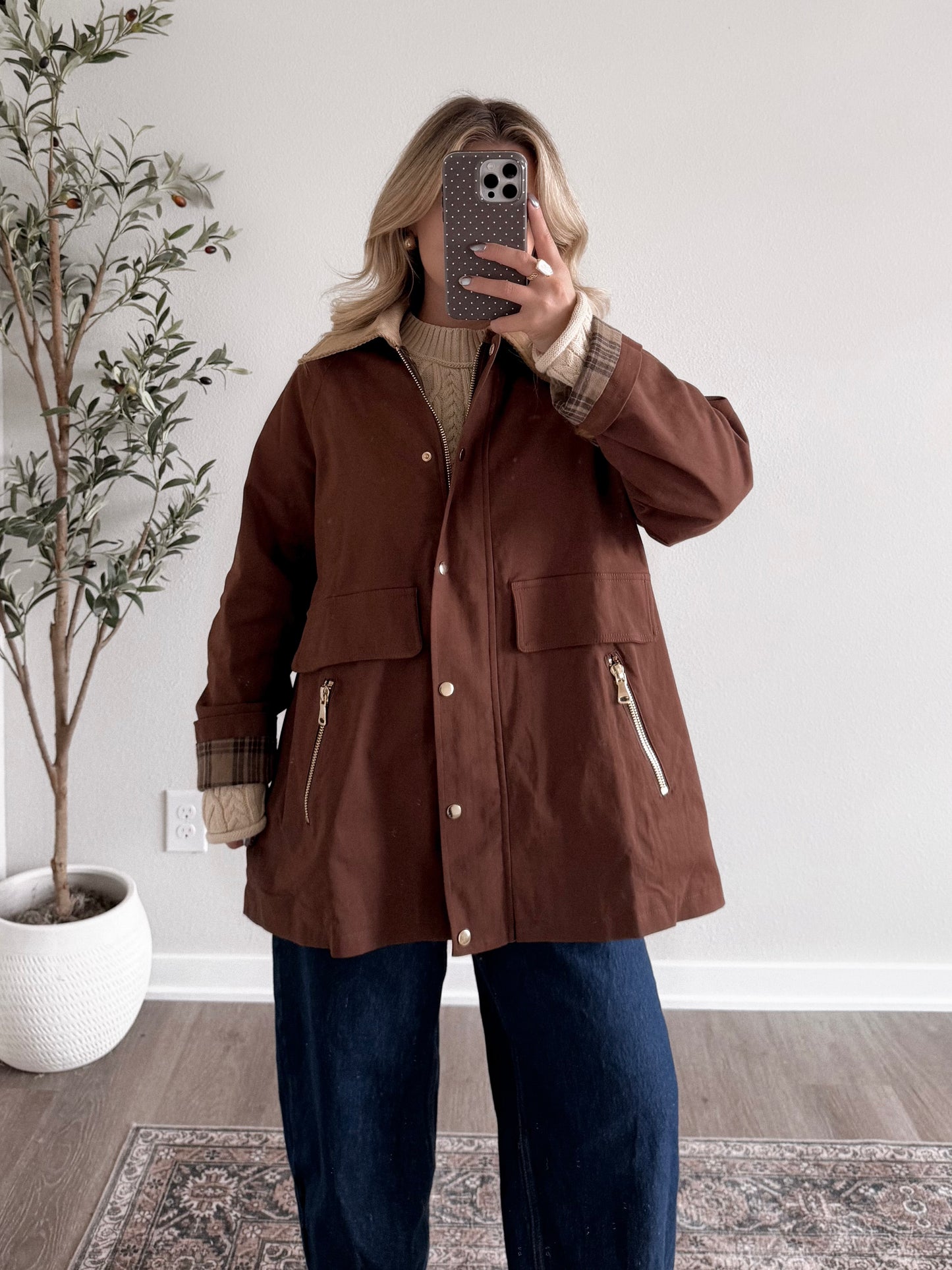 Harvest Collared Barn Jacket / Brown