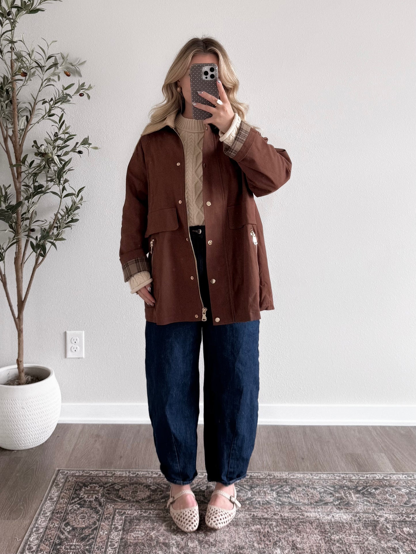 Harvest Collared Barn Jacket / Brown