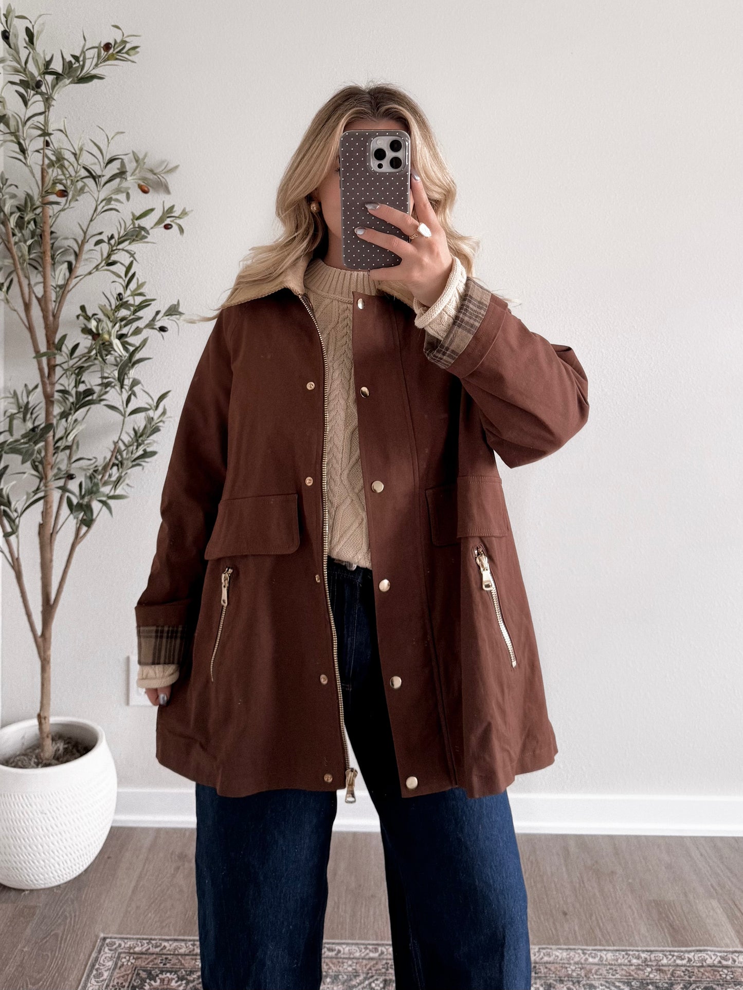 Harvest Collared Barn Jacket / Brown