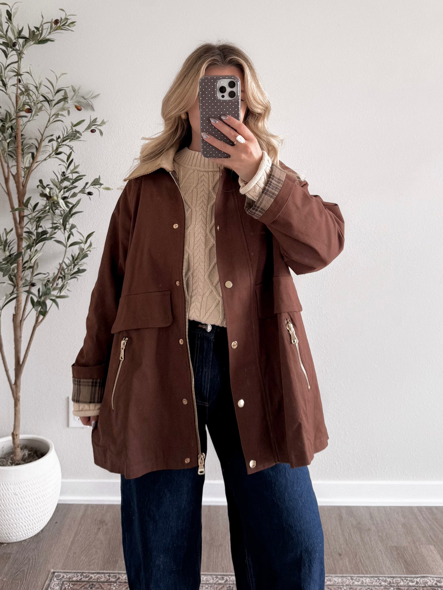 Harvest Collared Barn Jacket / Brown