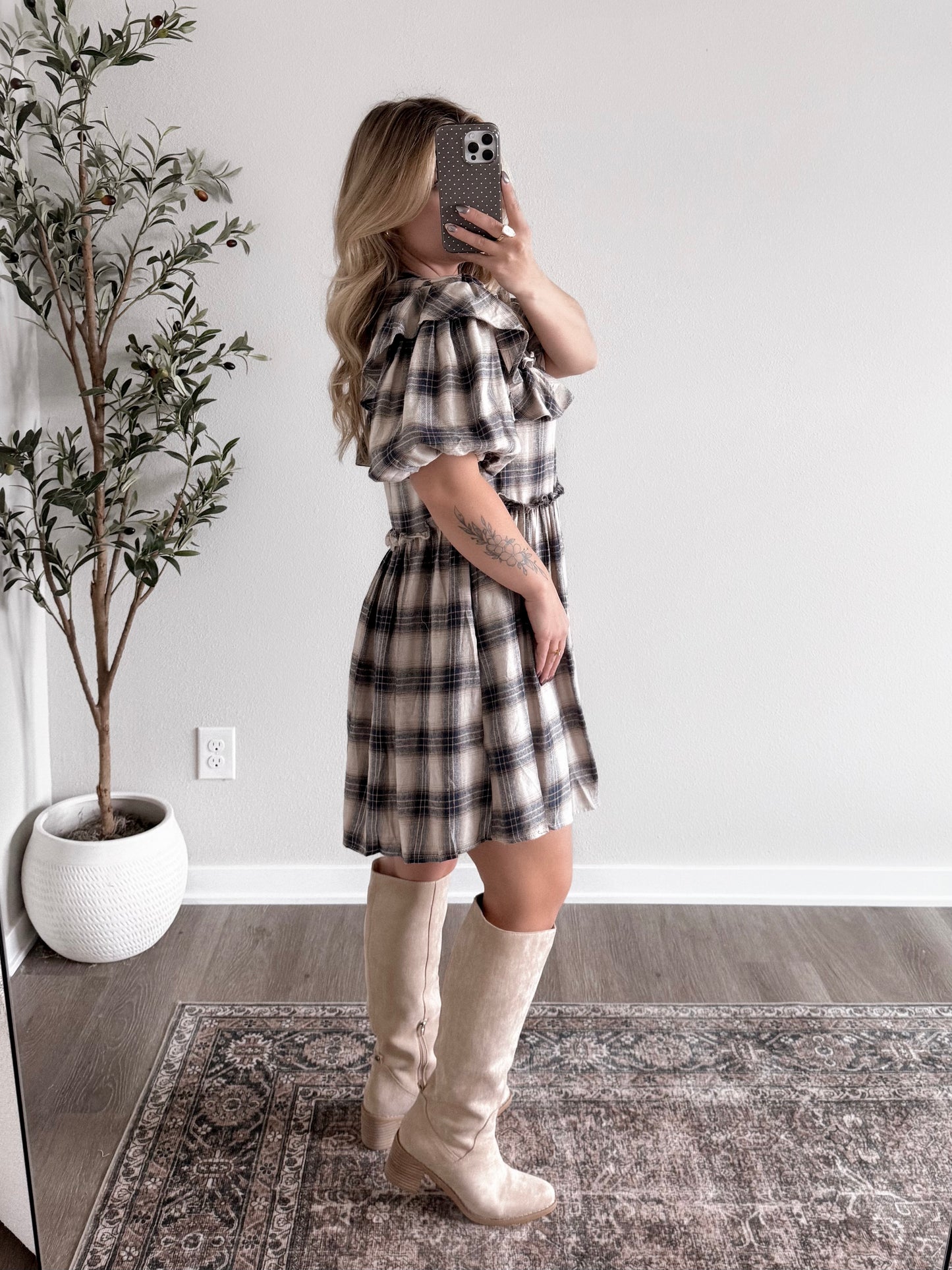 Autumn Crisp Plaid Dress