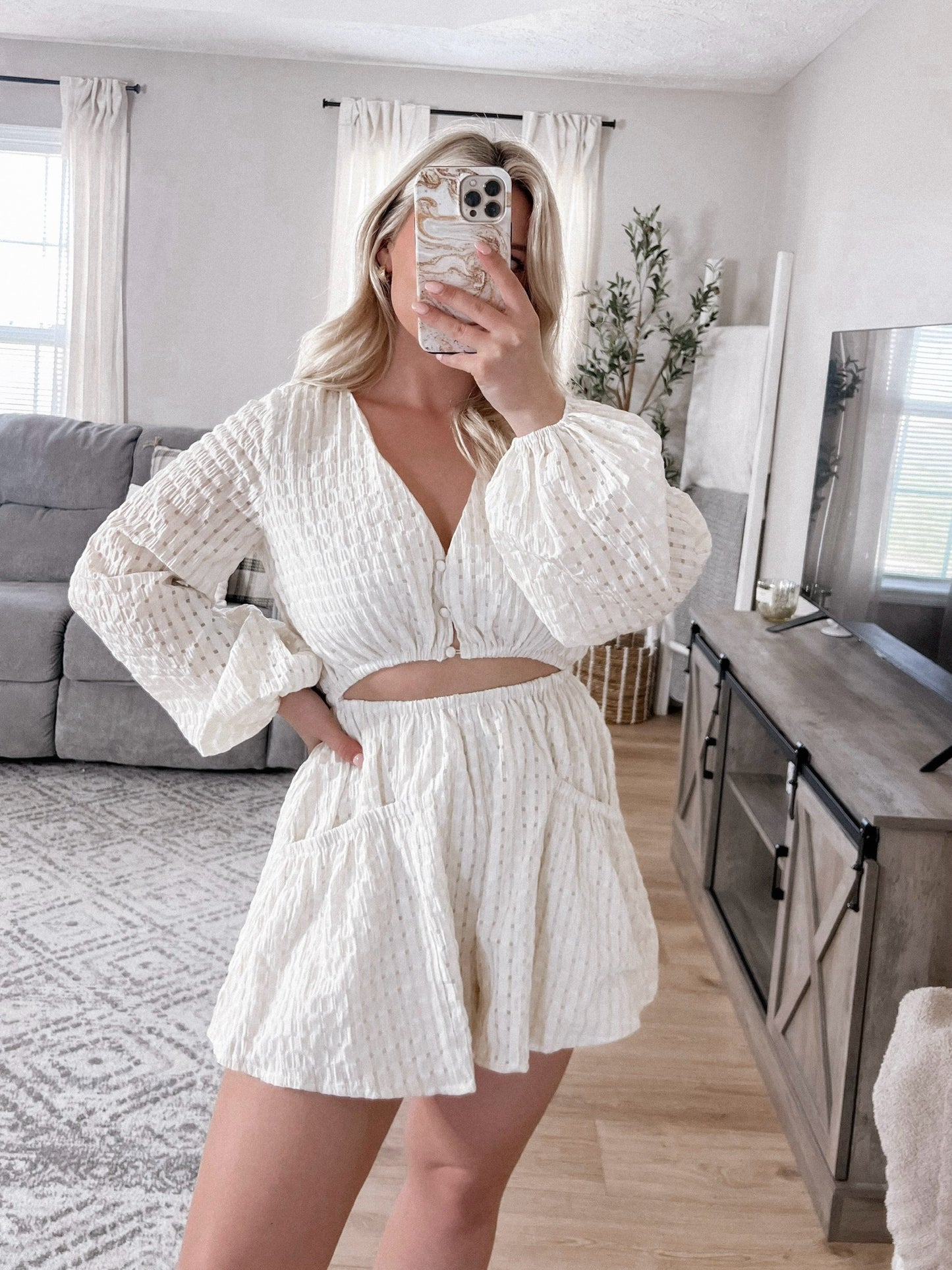 Blaire Long Sleeve Romper Final Sale