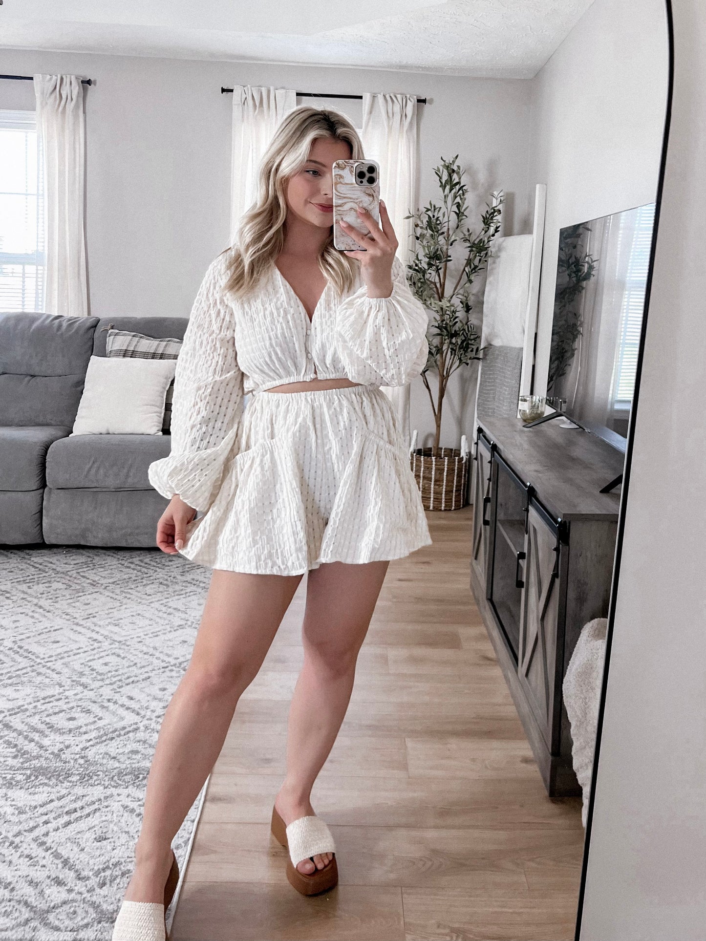 Blaire Long Sleeve Romper Final Sale