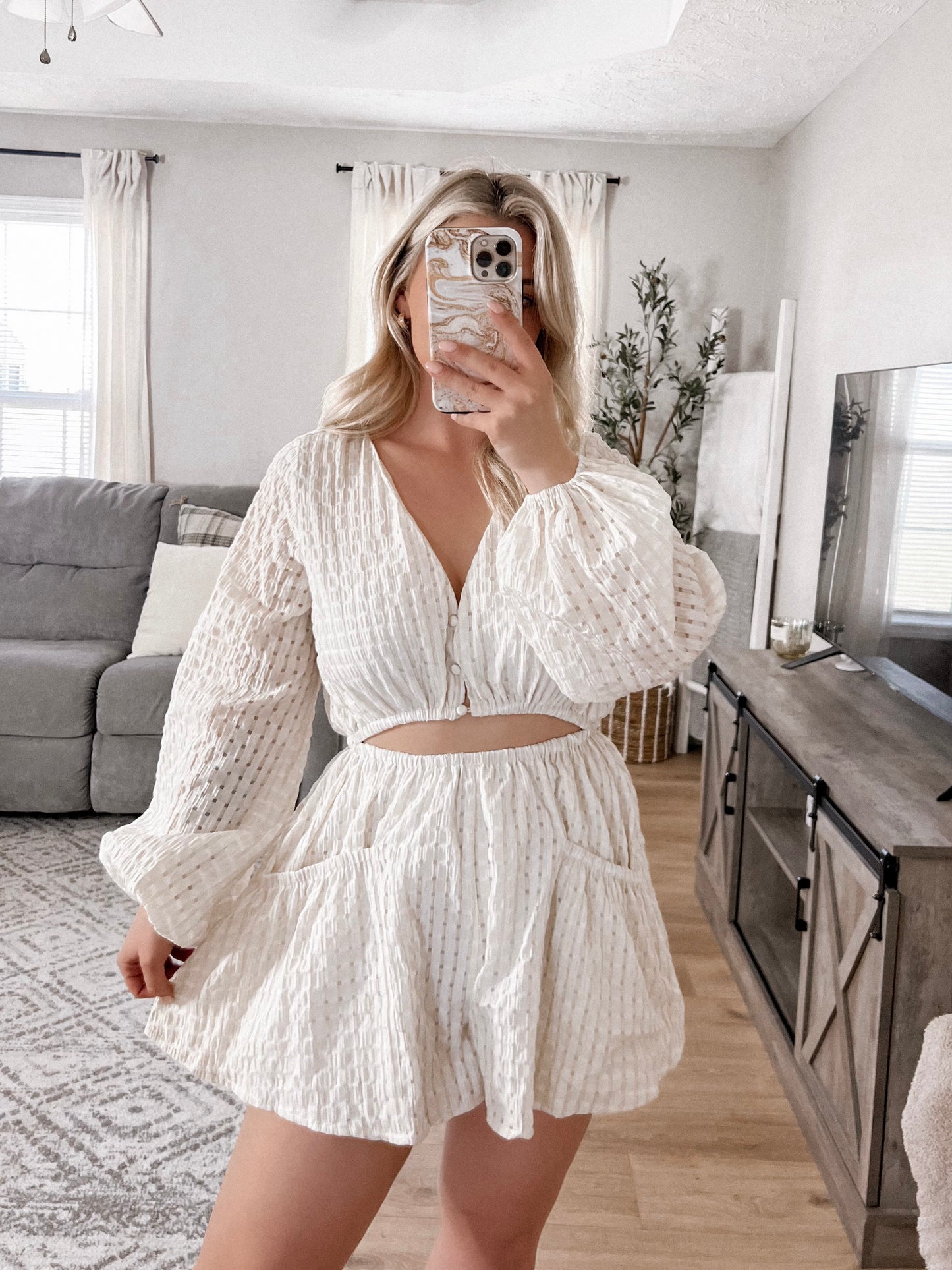 Blaire Long Sleeve Romper Final Sale