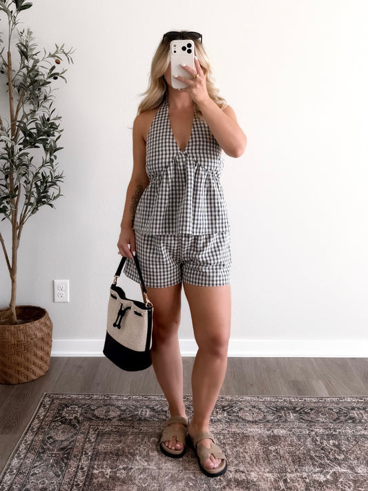 Picket Fence Gingham Set