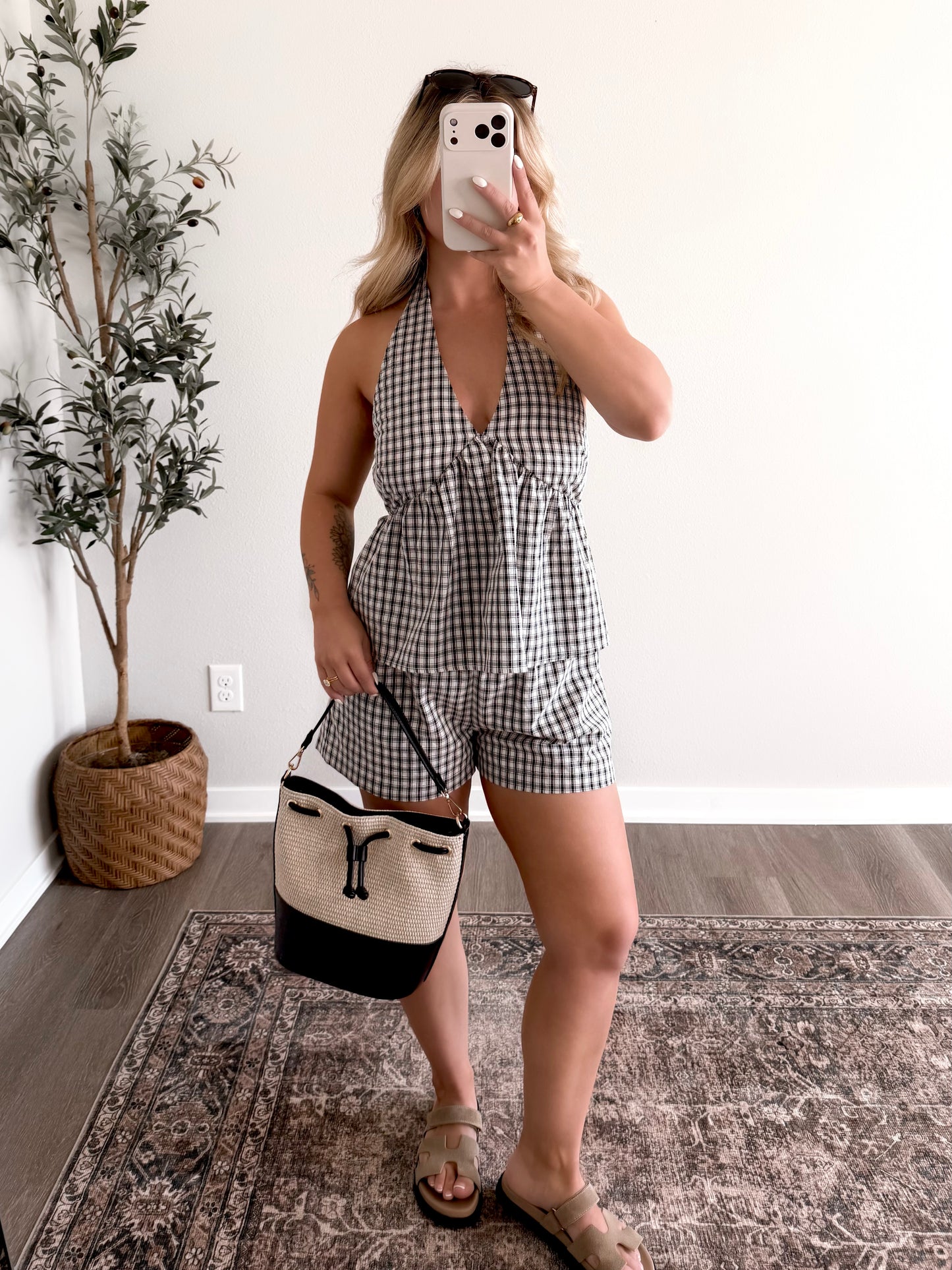 Picket Fence Gingham Set