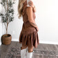 Bronze Hour Lace Satin Dress