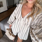 Natural Muse Striped Romper