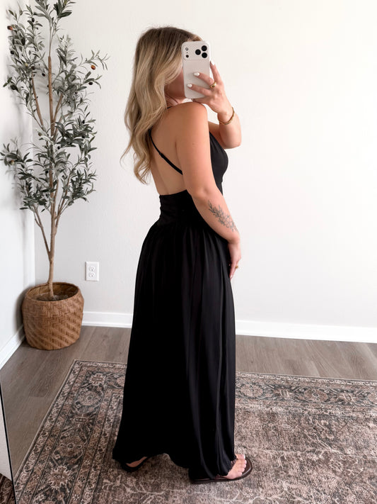 After Hours Jumpsuit / Black (Restocking Mid July now)