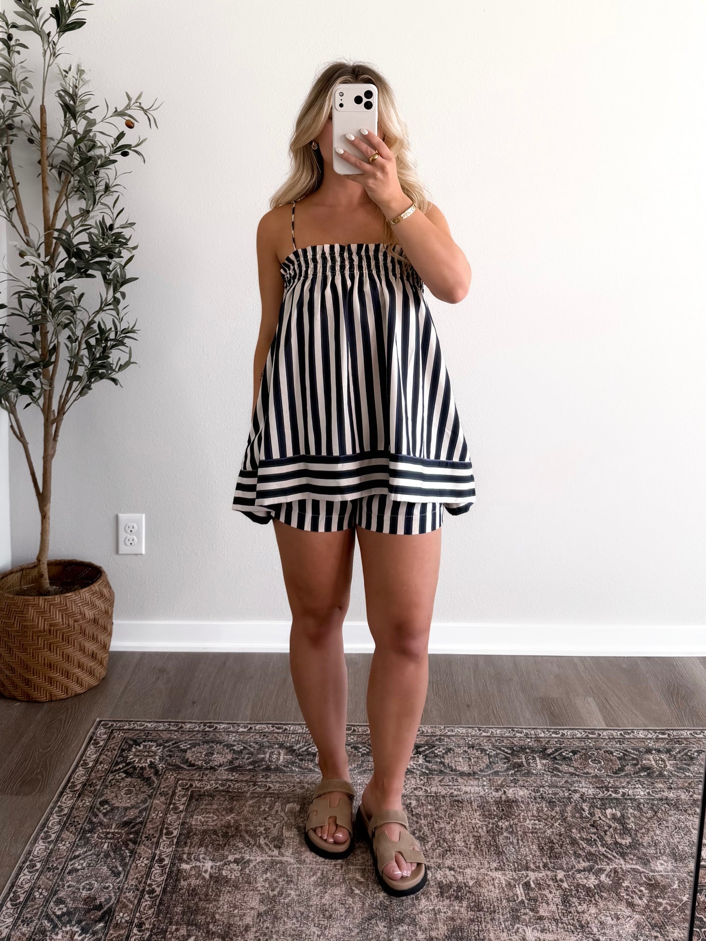 Ocean Ave Striped Short Set
