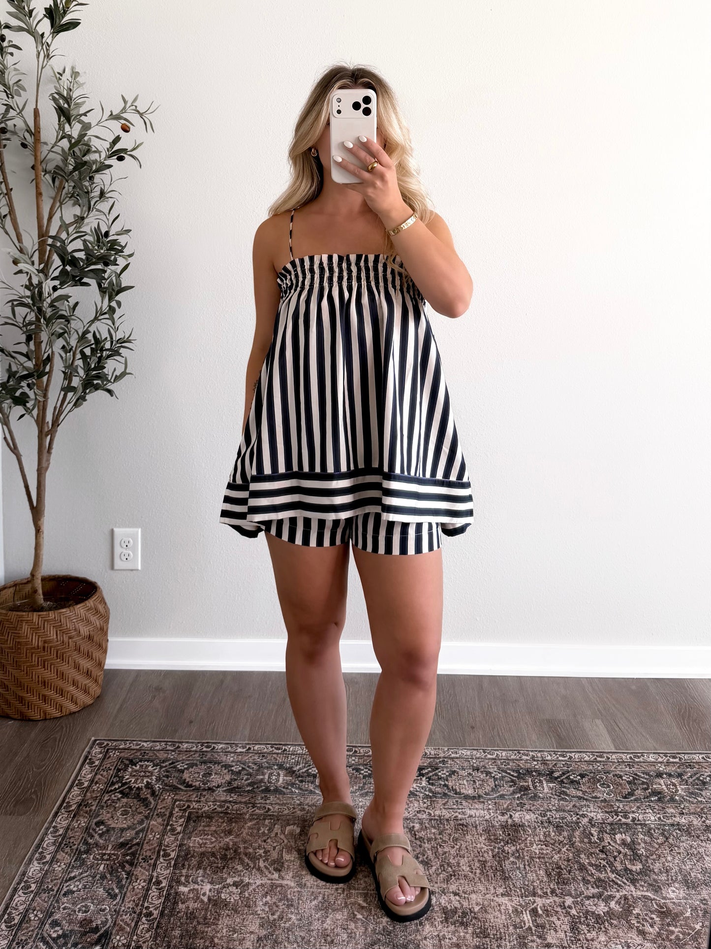 Ocean Ave Striped Short Set