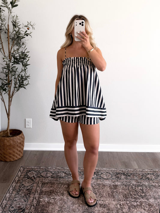 Ocean Ave Striped Short Set