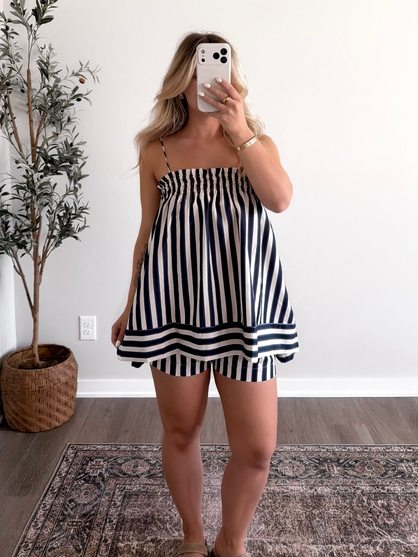 Ocean Ave Striped Short Set