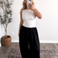 Bare Drape Back Top / White