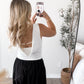 Bare Drape Back Top / White
