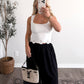 Delicate Detail Knit Tank / Cream