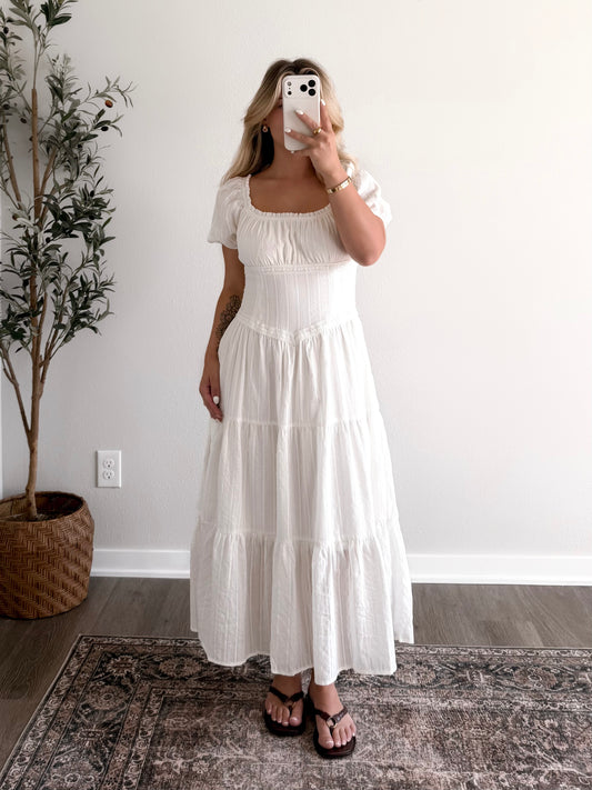 Chantilly Cream Midi Dress
