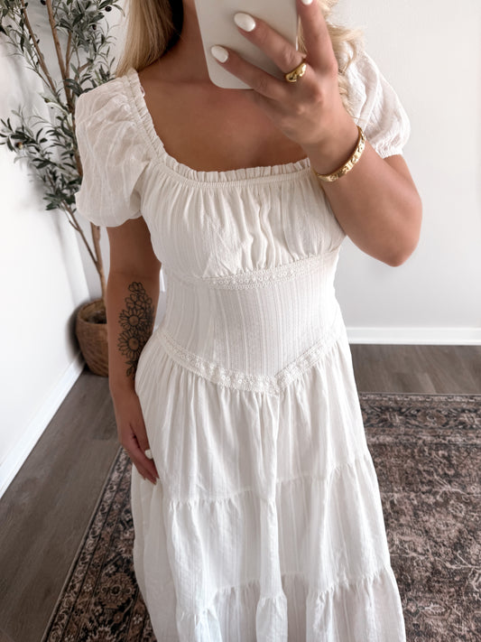 Chantilly Cream Midi Dress