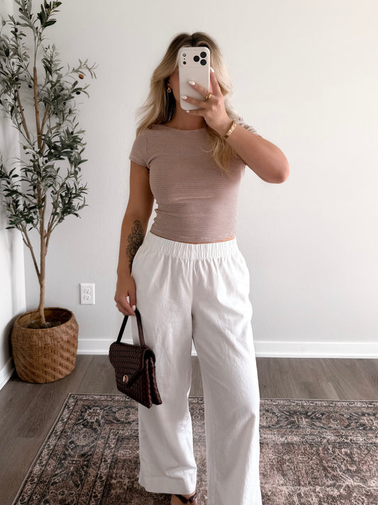 Oatline Basic Striped Top