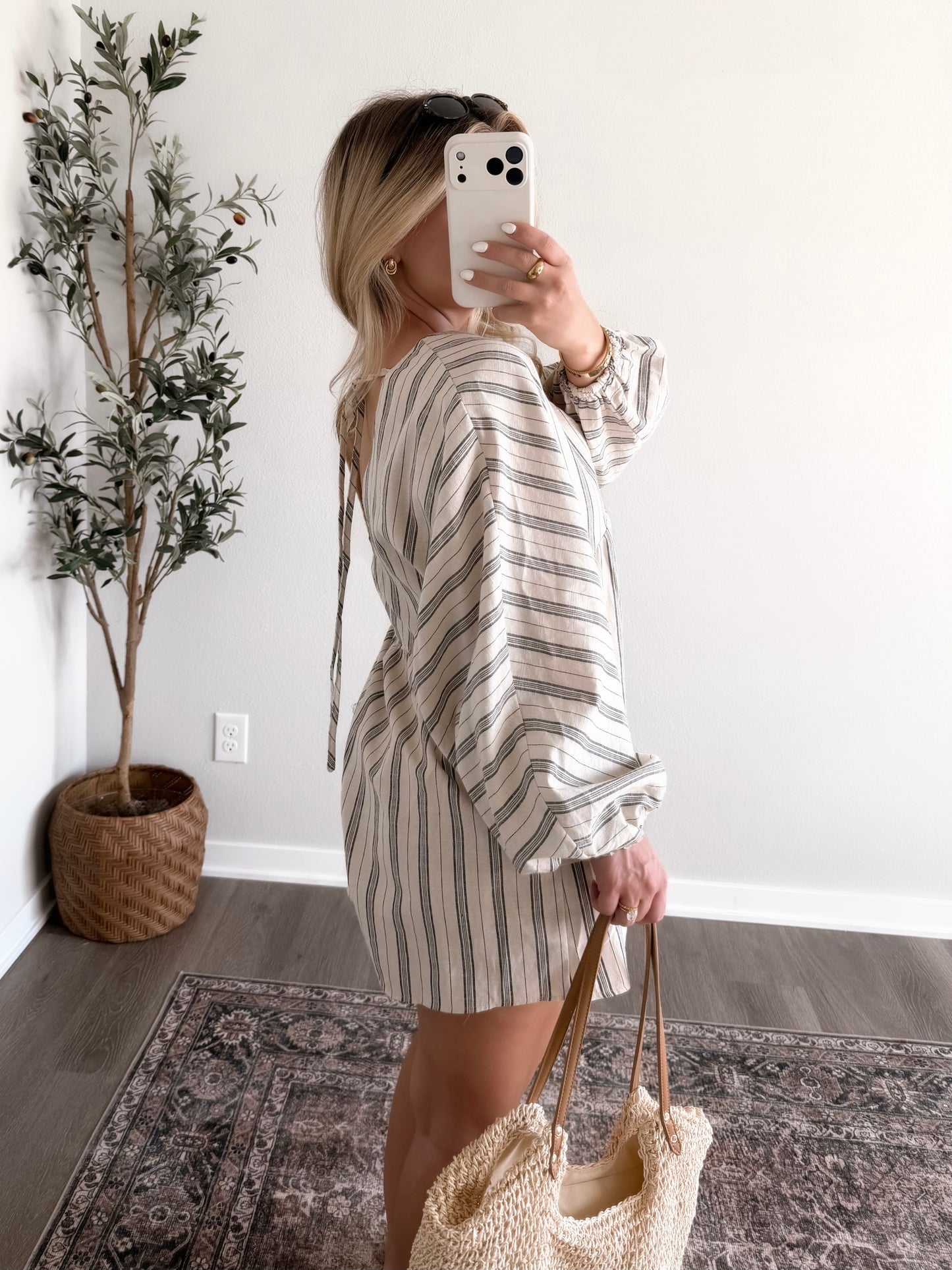 Natural Muse Striped Romper