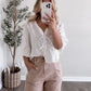 Hollie 2.0 Embroidered Top / White