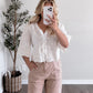 Hollie 2.0 Embroidered Top / White