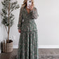 Eucalyptus Floral Maxi Dress