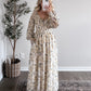Fall Meadow Floral Maxi Dress
