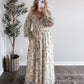Fall Meadow Floral Maxi Dress