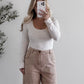 Essential Scoop Neckline Top / Oatmeal
